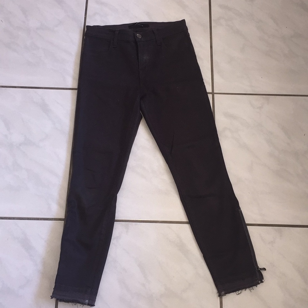 Jbrand Alana high rise Coated skinny jeans 25